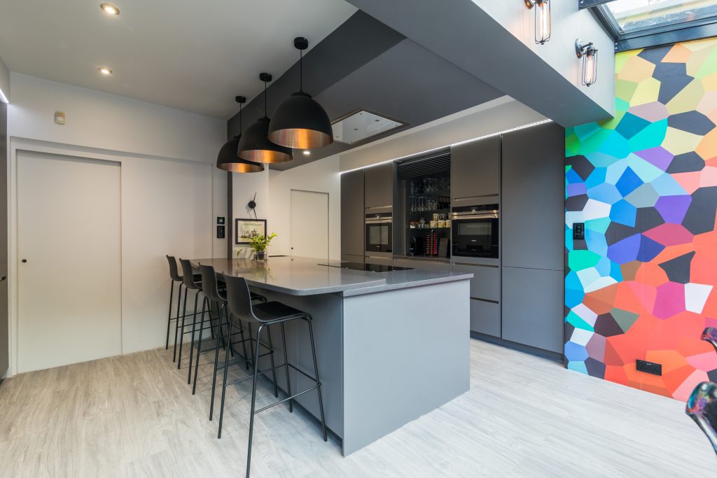 5 Handleless Grey Open Plan Kitchen | Lead Wolf, Peterborough