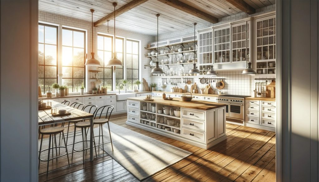 American Rustic Kitchen With Character | Lead Wolf, Peterborough