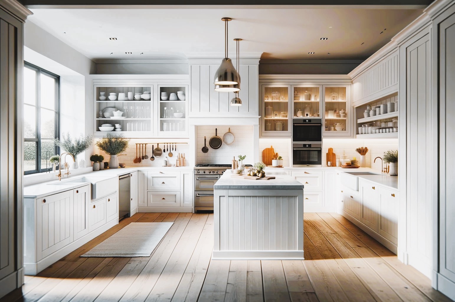 Modern White Farmhouse Kitchen | Lead Wolf, Peterborough