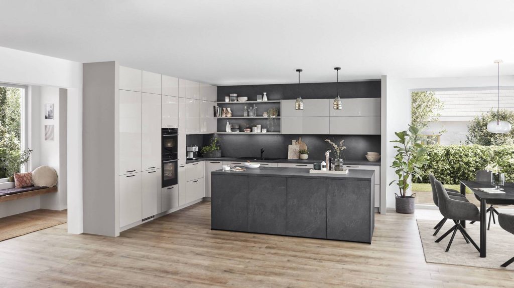 Nobilia Concrete Island Grey Kitchen | Lead Wolf, Peterborough