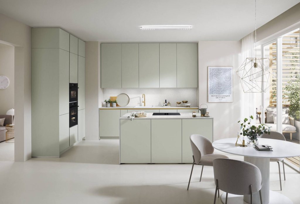 Nobilia Pastel Light Island Kitchen 1 | Lead Wolf, Peterborough